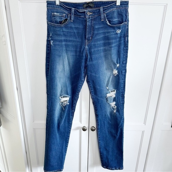 Flying Monkey High Rise Ripped Cuffed Stretch Skinny Jeans Size 30 - Picture 2 of 14